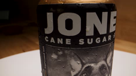 closeup-of-Jones-cane-sugar-soda-can-rotating