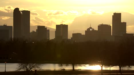 Denver-skyline-view-from-the-City-Park-at-sunset