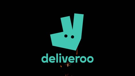 Fire-sparks-behind-Deliveroo-emblem-as-the-food-delivery-company-is-listed-on-the-stock-exchange