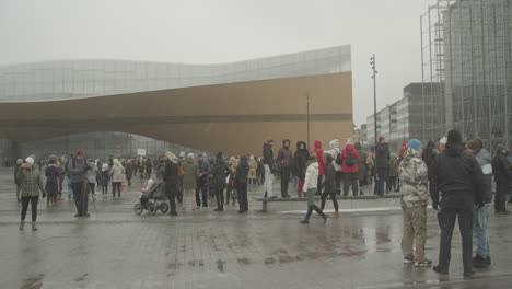 Protest-in-front-of-the-Helsinki-Central-Library-Oodi