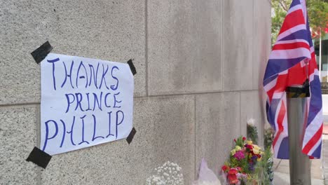 Bouquets-of-flowers-lie-on-the-ground-outside-the-British-Consulate-in-Hong-Kong-after-the-announcement-of-the-death-of-Britain's-Prince-Philip