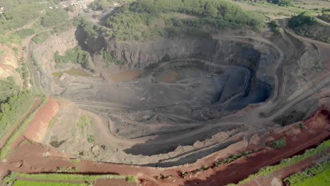 Aerial-view-of-hole-in-stone-miner