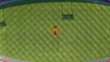 Top-Down-View-of-Iowa-State-Logo-on-Football-Field