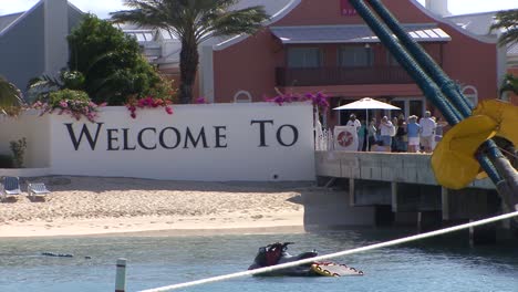 Grand-Turk-island,-Turks-and-Caicos-Islands,-cruise-ship-terminal-entrance
