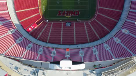 Top-Down-View-of-Arrowhead-Stadium,-Home-of-the-Kansas-City-Chiefs,-After-an-Event