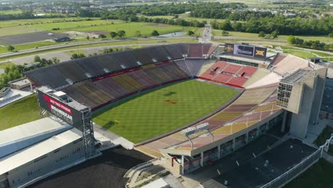 Orbiting-Drone-Shot-Above-Iowa-State-Cyclones-Football-Stadium