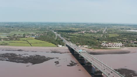 Drone-shot-of-english-side-of-prince-of-wales-bridge-M4