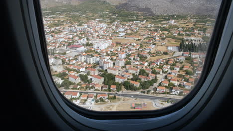 View-Of-Hvar-In-Croatia-Seen-From-The-Airplane-Window---POV