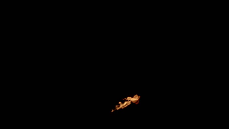 Flammendes-Feuer-Explodiert-Auf-Isoliertem-Schwarzem-Hintergrund,-VFX-Compositing-Element