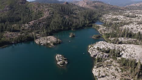 Aerial-of-Alpine-Lake-in-the-Sierra-Mountains