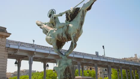 Bottom-up-view-of-the-popular-Statue-:-La-France-Renaissante-of-Paris