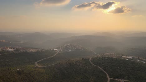 mountains-of-Samaria-and-Judea,-Aerial-view