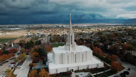 Monumental-Río-Jordan-Utah-Templo-Estados-Unidos-Aéreo