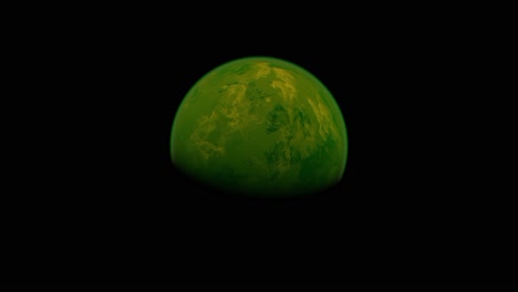 Cadera-Verde-Giratoria-34588-Gráfico-De-3-Planetas-En-El-Espacio-Ultraterrestre-Grabado-En-Modo-Manual-Sin-Inicios-En-El-Fondo