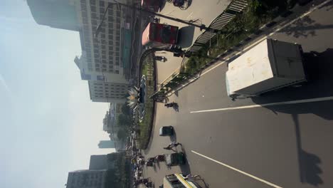 Slanted-view-or-inverted-video-of-the-traffic-in-the-city-center-with-continuous-traffic-flow-during-the-daytime-in-Bangladesh