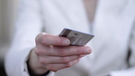 buying-and-purchasing-with-the-credit-card-online-on-the-internet-stock-video-stock-footage