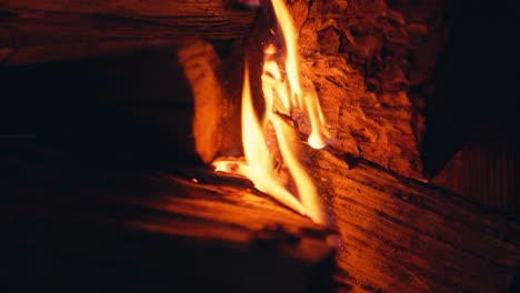 Burning-Log-Fire-Flames-In-Fireplace---Close-Up