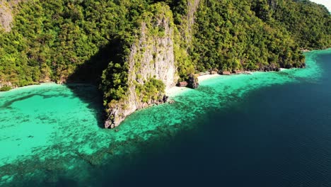 4k-Aerial-Drone-View-of-Beach-91-in-Coron,-Palawan,-Philippines