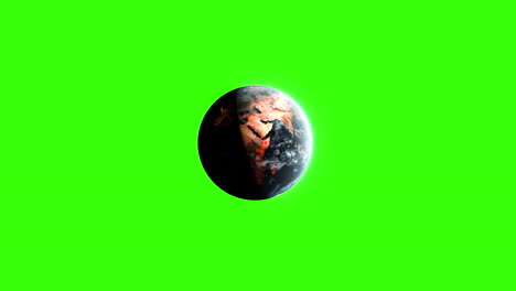 4K-Green-Screen-Planet-Earth-with-City-Night-Lights-with-UK-and-Europe-Visible---3D-CGI-Animation