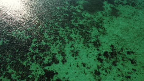 4k-Aerial-of-Turquoise-Colored-Coral-Reef,-Coron,-Palawan-Philippines-2