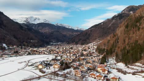 Wide-stunning-view-over-Italian-alp-village-on-sunny-day