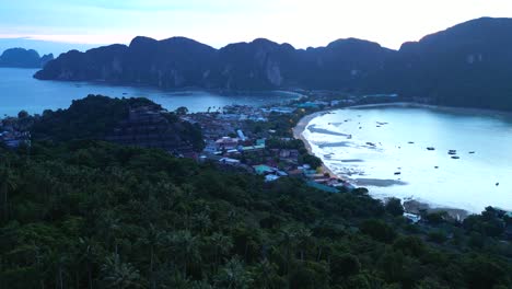 Aerial-pictures-during-sunset-of-Koh-Phi-Phi---Thailand