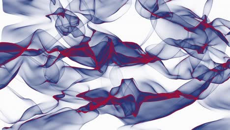 Abstrakte-Digitale-Animation-Blauer-Und-Roter-Flüssigkeitswolken,-Die-Auf-Weißem-Hintergrund-Fließen