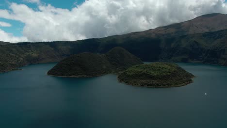Cuicocha-lake-in-Ecuador-in-a-flight-drone