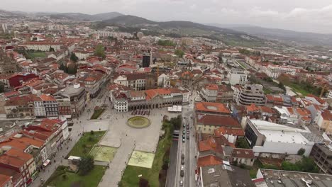 Platz-Der-Republik-In-Braga-City-Portugal-Luftaufnahme