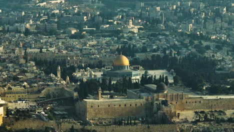 The-Holy-City-of-Jerusalem-Temple-Mount,-Dome-of-the-Rock-Israel-Jerusalem