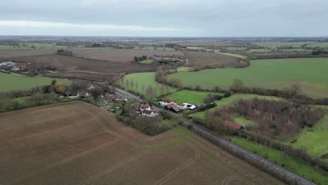 Farm-fields-near-Fyfield-,Essex-Drone,-Aerial,-view-from-air,-birds-eye-view