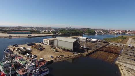 Aerial-View-of-Shipyard-and-Ships