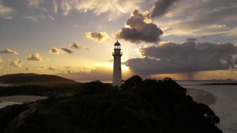 lighthouse-on-the-beach-at-sunset