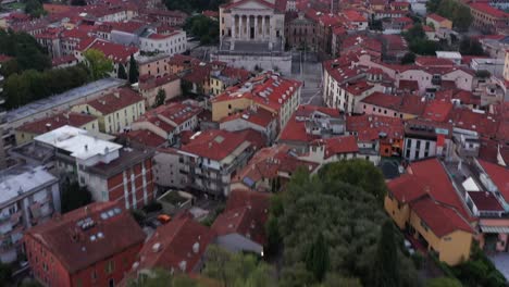 Schio-town-at-sunrise-aerial-view-drone