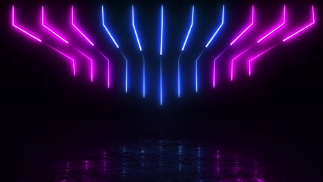 Abstrakte-Neonlichter-Inszenieren-Videohintergrundschleife-4k