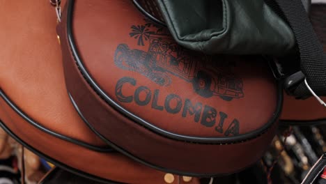 Traditional-colombian-leather-purse-in-a-shop-of-Monserrate