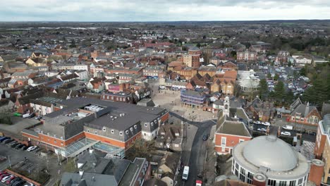 Panning-Drone-aerial-Braintree-town-centre-Essex-UK