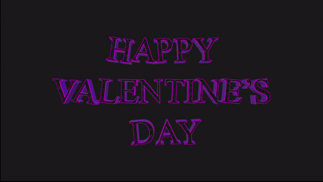 Happy-valentine's-day-animated-text-in-purple-color-and-alpha-channel-for-transparent-background