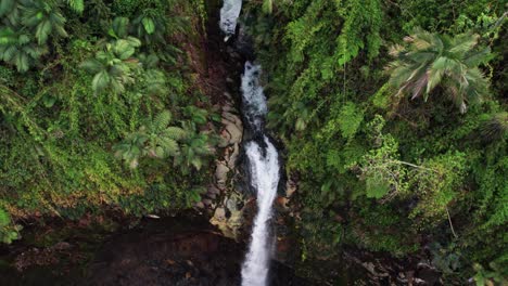 Waterfall-in-the-mountains-of-Sarchi-in-Costa-Rica,-a-place-with-a-great-climate-perfect-to-visit-with-the-family
