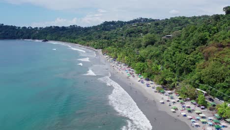 One-of-the-most-beautiful-beaches-in-Costa-Rica,-bearing-the-same-name-as-the-national-wildlife-park-called-Manuel-Antonio