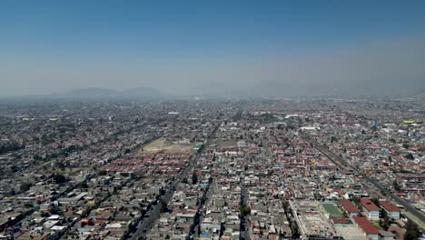 Sobrevolando-La-Zona-Norte-De-La-Ciudad-De-Mexico,-Area-Metropolitana-Norte,-Estado-De-Mexico,-Naim-Texcoco