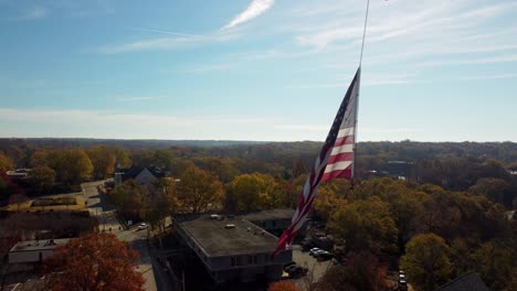 American-flag-waving-from-crane-in-South-Carolina