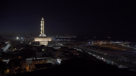 Die-Große-Moschee-Von-Algier-Leuchtet-Bei-Nacht