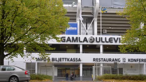 People-Outside-Gamla-Ullevi-Football-Stadium