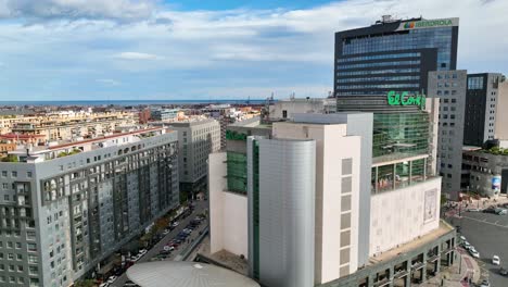 Valencia-Corporate-Square-Wolkenkratzer-Hoch-Ragend-Spanien-Antenne