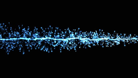 Leuchtende-Glatte-Blaue-Partikelspuranimation-Auf-Schwarzem-Hintergrund