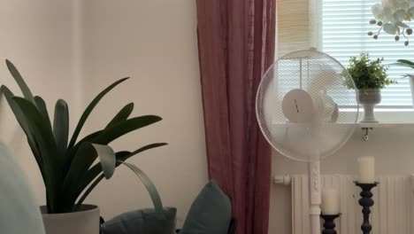 Ventilator,-Der-Luft-Auf-Eine-Pflanze-Bläst