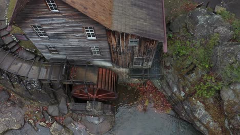 Glade-Creek-and-Grist-Mill-Coming-Down-Drone