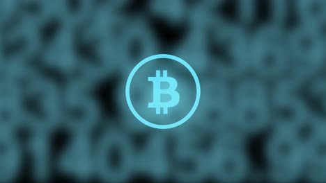Bitcoin-Logo-Mit-Zufallszahlen-Im-Hintergrund