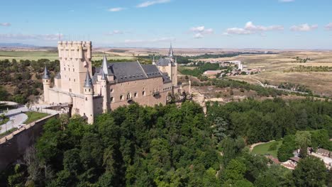 Segovia-in-Castile-and-León,-Spain---Aerial-Drone-View